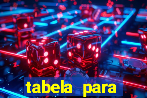 tabela para misturar cores